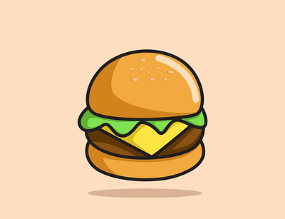 Burger icon illustration design illustration illustration art illustrator ilustration logo motion graphics vector art vector face vector illustration