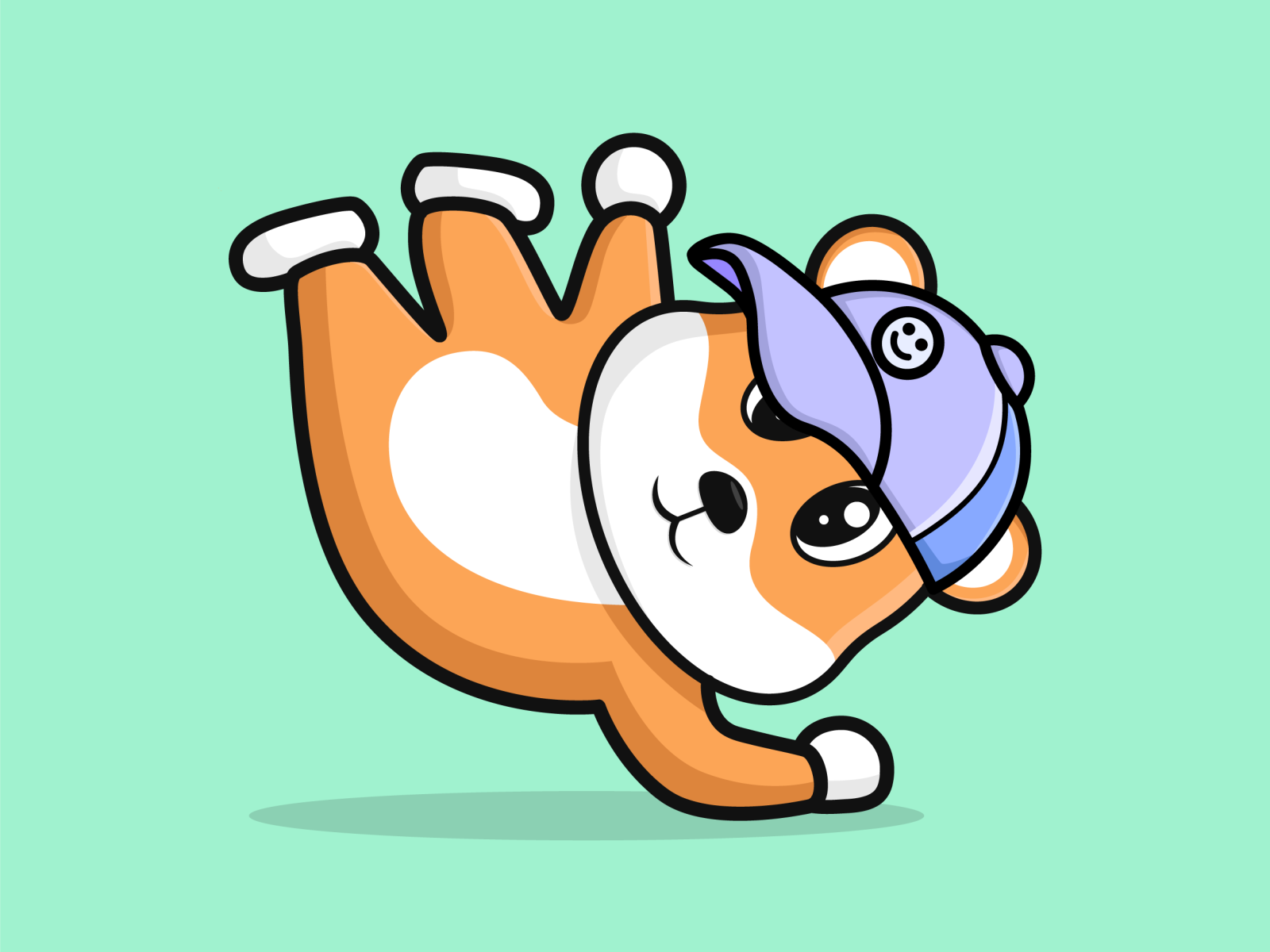 cute dog break dance illustration by NOCTE STUDIO on Dribbble