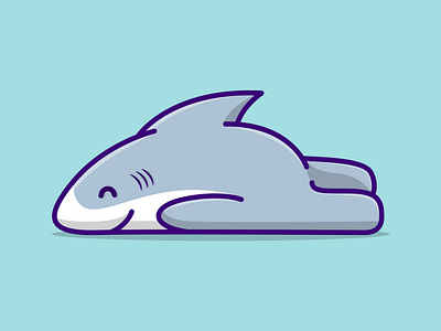 cute shark illustration design illustration illustration art illustrator ilustration logo shark sleep ui vector art vector face vector illustration