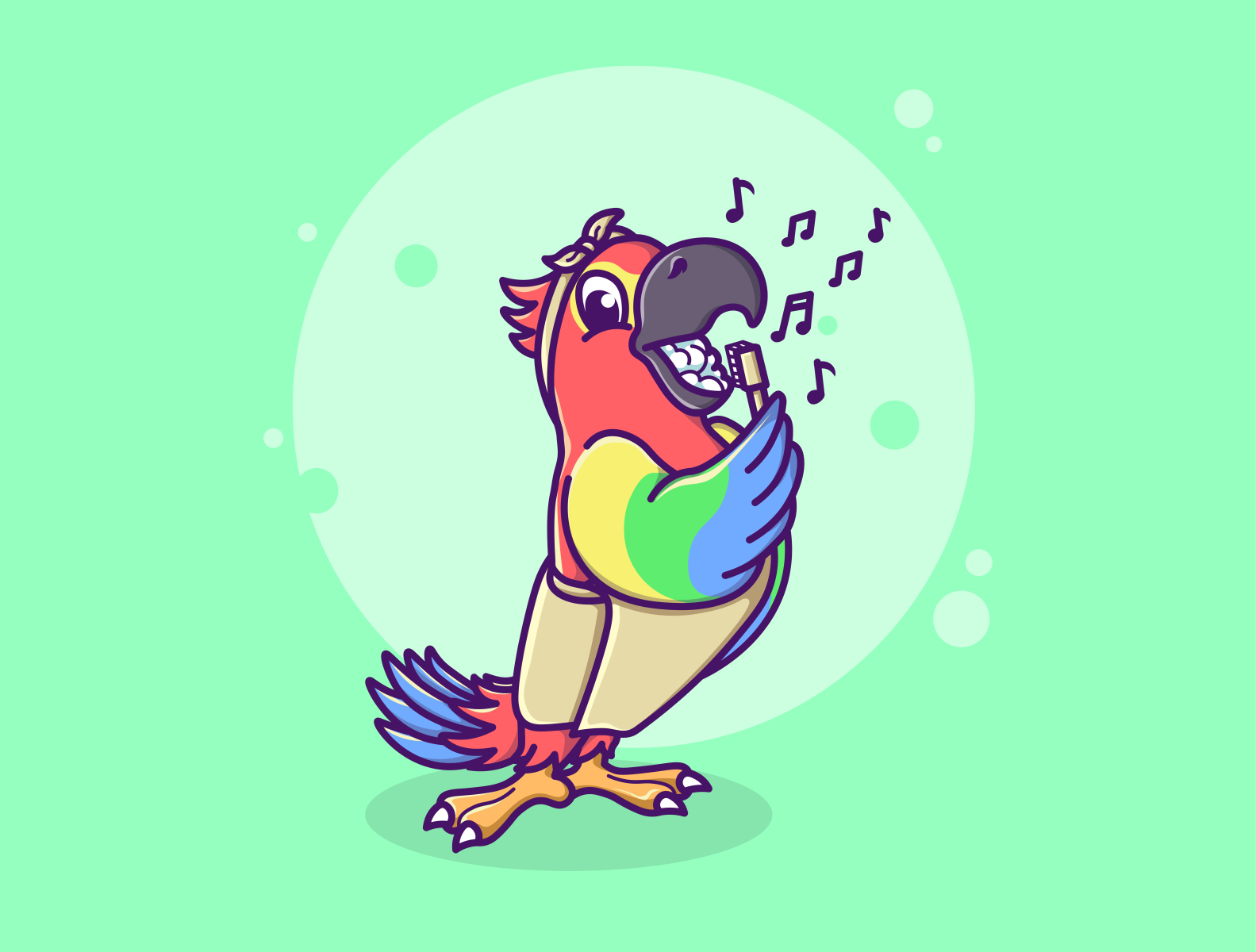 singing bird illustration by NOCTE STUDIO on Dribbble