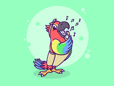 singing bird illustration note