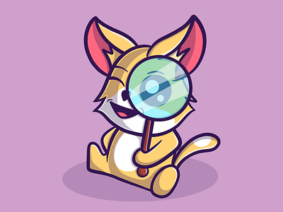 Cute cat vector icon illustration