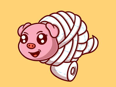 Cute pig illustration