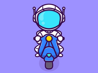 Cute astronaur riding motorcycle 3d animation astronaut branding cartoon cute design fun graphic design illustration art logo motion graphics motorcycle riding