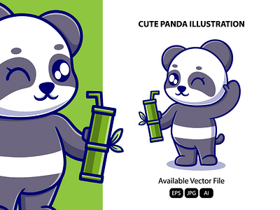 Cute panda illustration