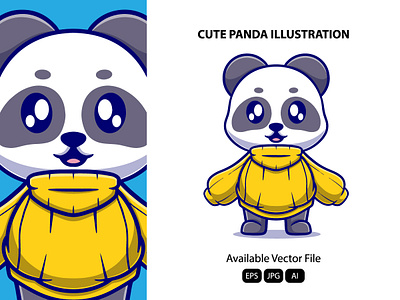 Cute panda illustration animal background cartoon cute design drawing fashion funny graphic illustration panda vector