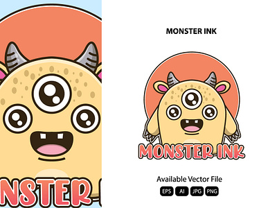 Monster ink mascot