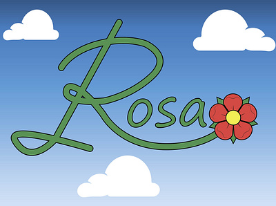Rosa design icon illustration logo роза