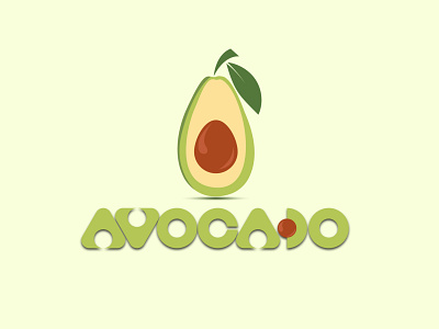 AVOCADO Logo | Minimal Illustration avocado fruit flat icon flat illustration illustrator logo minimal art minimal illustration trendy vector