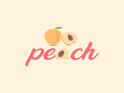 PEACH Fruit Logo | Minimal Illustration abstract design branding icon illustrator lettermark logo logo logo design minimal art peach fruit trendy vector