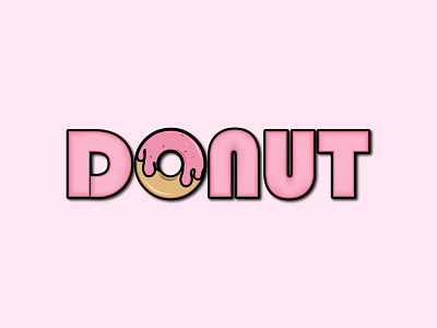 DONUT | Logo | Minimal Illustration abstract art donut flat illustration icon illustrator lettermark logo logo minimal art minimal illustration trendy vector