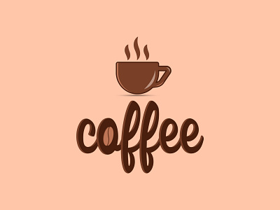 COFFEE | Minimal Illustration abstract art coffee design flat icon flat illustration graphic design icon illustration illustrator lettermark logo logo minimal art trendy vector