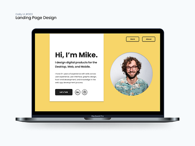 DailyUI :: 003 - Landing Page 003 dailyui landing page portfolio website
