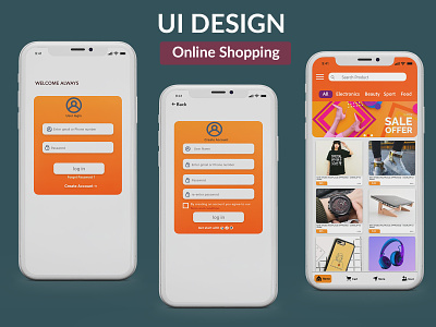Online Shopping Mobile app UI