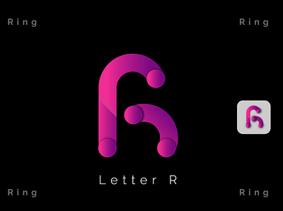 Letter R ring icon app icon branding crative logo flat logo gradient icon illustrator letter mark logo design modern logo typogaphy unique logo design
