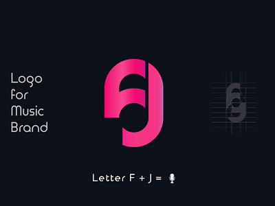 letter FJ Music brand logo