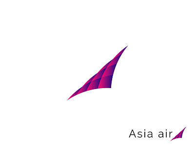 Asia air /air company logo app icon branding crative logo flat logo gradient illustrator letter mark logo design minimal modern logo unique logo