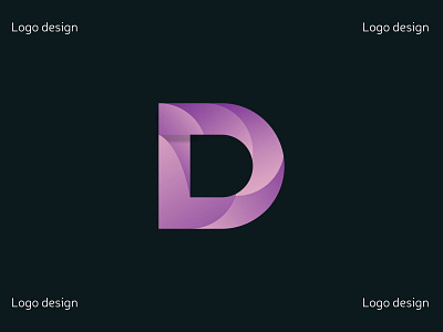 Letter D Design app icon branding flat logo gradient icon illustrator letter mark logo design minimal modern logo typography