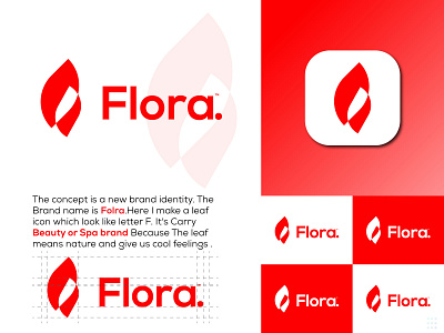 Flora Beauty or Spa branding logo app icon beauty branding clean crative logo ecommerce flat logo identity illustrator letter mark logo logo design minimal modern spa typography