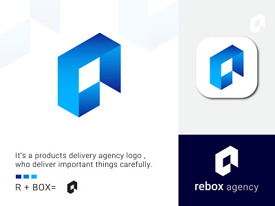 Rebox Branding logo for Digital delivery agency app icon branding crative logo digital agency flat logo illustrator letter mark logo logo design modern typography