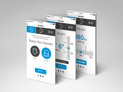 Fitness App Screens Mockup app fitness ios mobile mockup ui