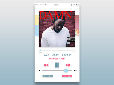 Music App UI app interface ios music ui