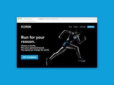 Daily UI #003 - Landing Page challenge daily ui fitness health landing page run running ui web