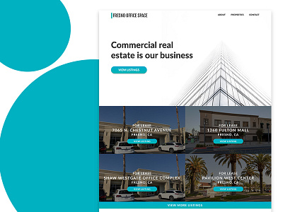 Fresno Office Space Landing Page - Desktop