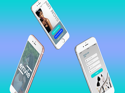 Envie Mobile App | Daily UI Challenge 001: Sign Up app daily ui influencer mobile sign up