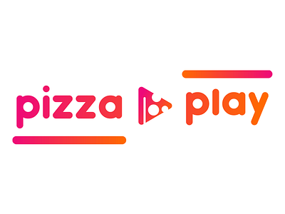Pizza Play Logo app gradient logo pizza ui
