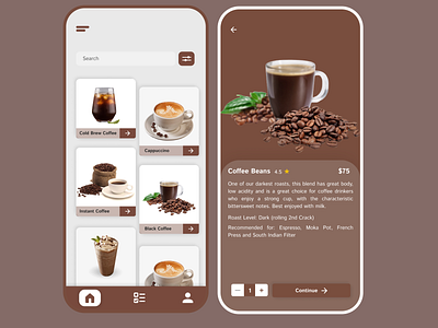 Coffee Order App app app design branding dashboad design minimal ui ui design ux web