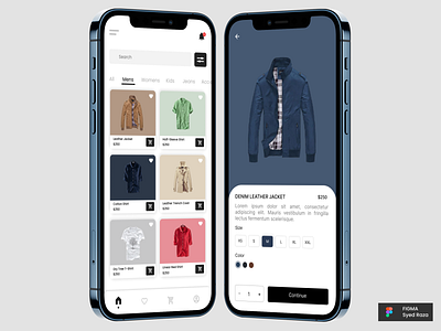 Shopping App app design web