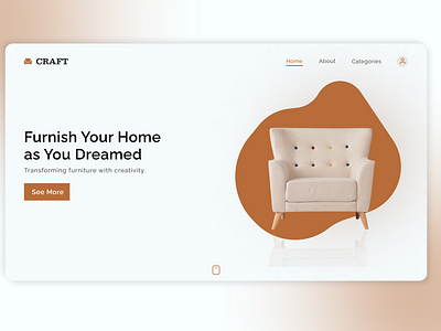 Furniture Landing Page 3d animation app app design branding design graphic design home page illustration landing page logo motion graphics ui ui design uiux ux web