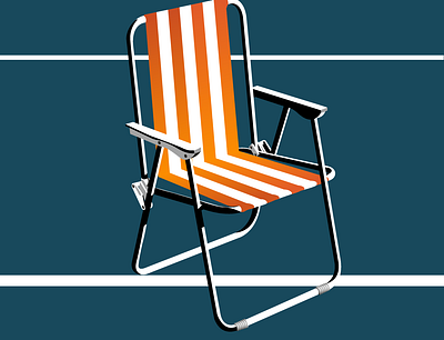 Folding chair (stool) art design illustration vector