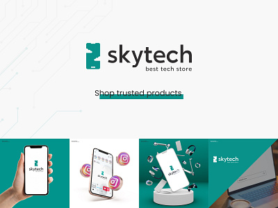 SkyTech Logo app branding design graphic design icon illustration logo logodesig techstore ui ux vector webdesign
