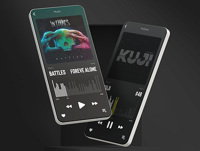 MusApp app dark debut debutshot design hellodribbble mobile music music app player podcast