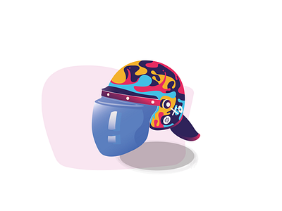Noice helmet art branding color design graphic design helmet illustration illustrator logo minimal vector