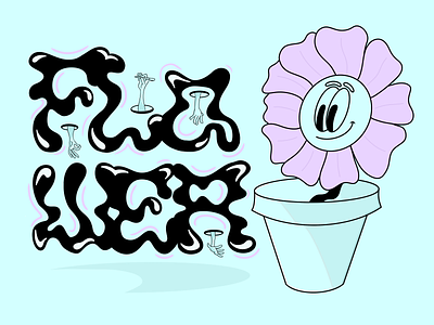 Plant 🌸 animation art branding color design flower funny graphic design groovy illustration illustrator logo minimal motion graphics ui vector