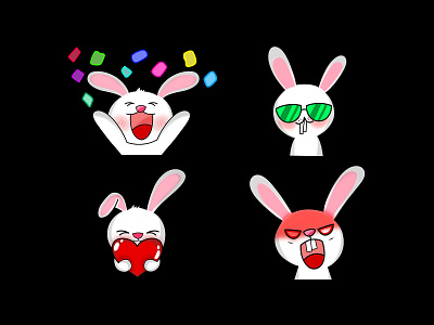 Bunny Twitch Emotes bunnyemotes chibi twitch emotes customemotes cutebunny graphicdesign illustraion illustration illustrations streamer streamers streaming twitch twitch logo twitch.tv twitchemote twitchemotes twitchtv