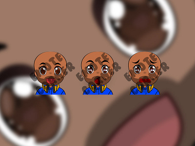 Bald guy baldemotes baldguy chibi twitch emotes customemote customemotes graphicdesign illustrations streamer streamers twitch twitch logo twitch.tv twitchemote twitchemotes