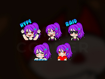 Chibi Emotes chibi chibiart chibiemotes chibiillustration cutechibi emoteartist emotesforstreamers gammingcommunity newstreamers smallstreamers streamers streamerscommunity twitch twitch.tv twitchbadges twitchcommunity twitchemotes twitchemotesartist twitchstreamers vtuberemotes