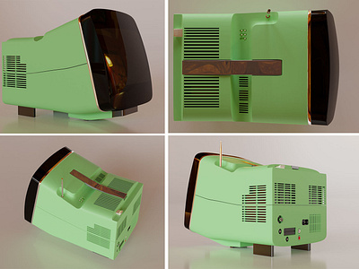 Brionvega Algol 3D model 3d blender television