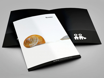 Acción publicitaria para "IAJ", Carpeta caracol carpeta design editorial design estudio mique folder snail