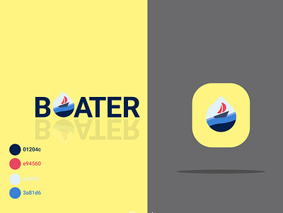 Boater design icon illustrator logo minimal