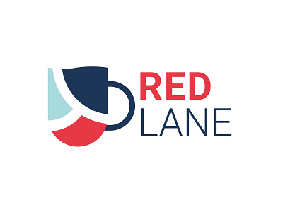 RED LANE combination logo graphic design logo minimal