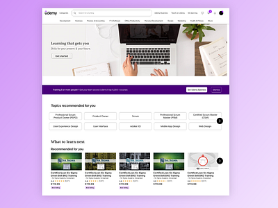 Udemy Website redesign