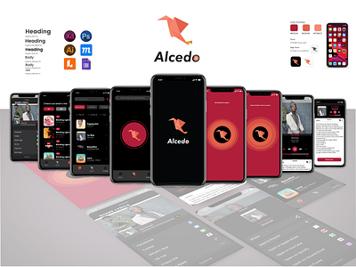 Alcedo Music Recognizer app branding design graphic design illustration landing page logo music music app typography ui ux vector