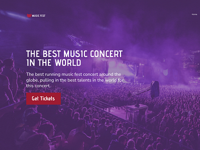 Music Concert Hero Section concert design figma figma design hero image hero section live modern music musical photography song tickets web design