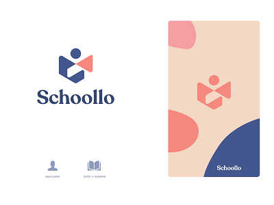 Schoolo Logo Design branding design logo logo design logo designer man logo school schoollo logo schoollo logo