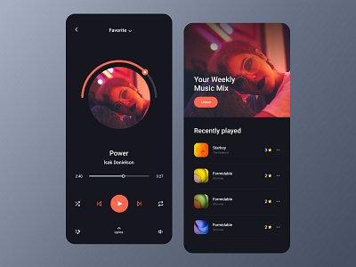 Music app UI aplication artist asong beatmaker beats clean minimal mobile mobile interface music music app music player music player app play playlist podcast profile simple ui ux